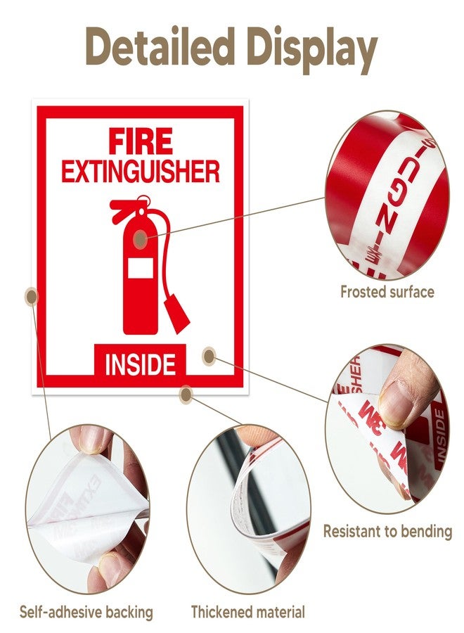 LUHIMO 2 PCS Fire Extinguisher Inside Sign Stickers,Self Adhesive Vinyl Safety Label Waterproof, Fade and Scratch Resistant, Suitable for Indoor and Outdoor,Red on White - Image 5